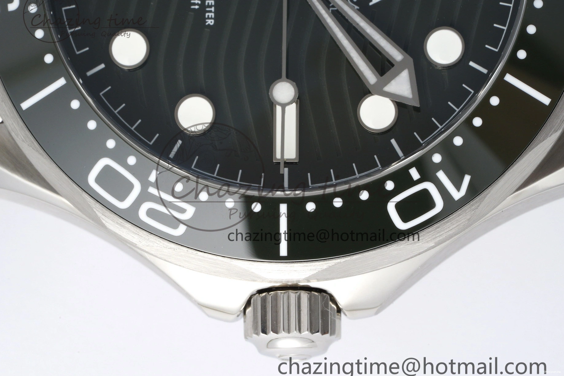 0322 Seamaster Diver 300M ZF 1:1 Best Edition Green Ceramic Green Dial on SS Bracelet A BestValue 7825